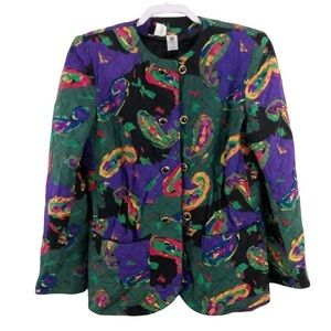 Emanuel Ungaro Parallele Paris Ruched Jacket Vintage 80s